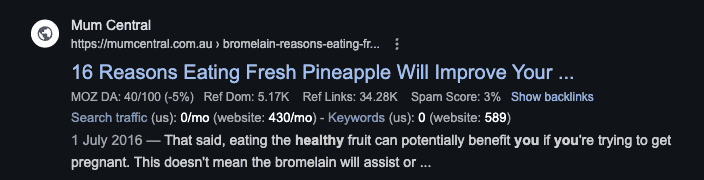 Bad Meta Title And Description Example